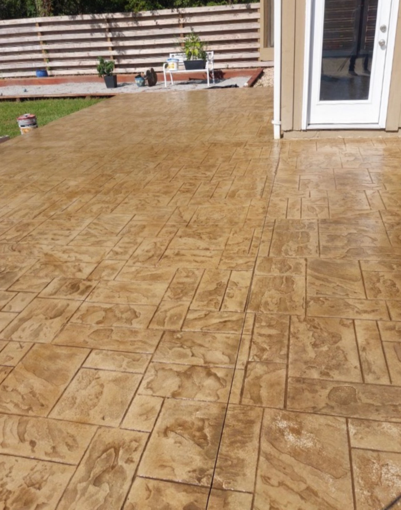 Lucrare beton amprentat rezistent pentru exterior